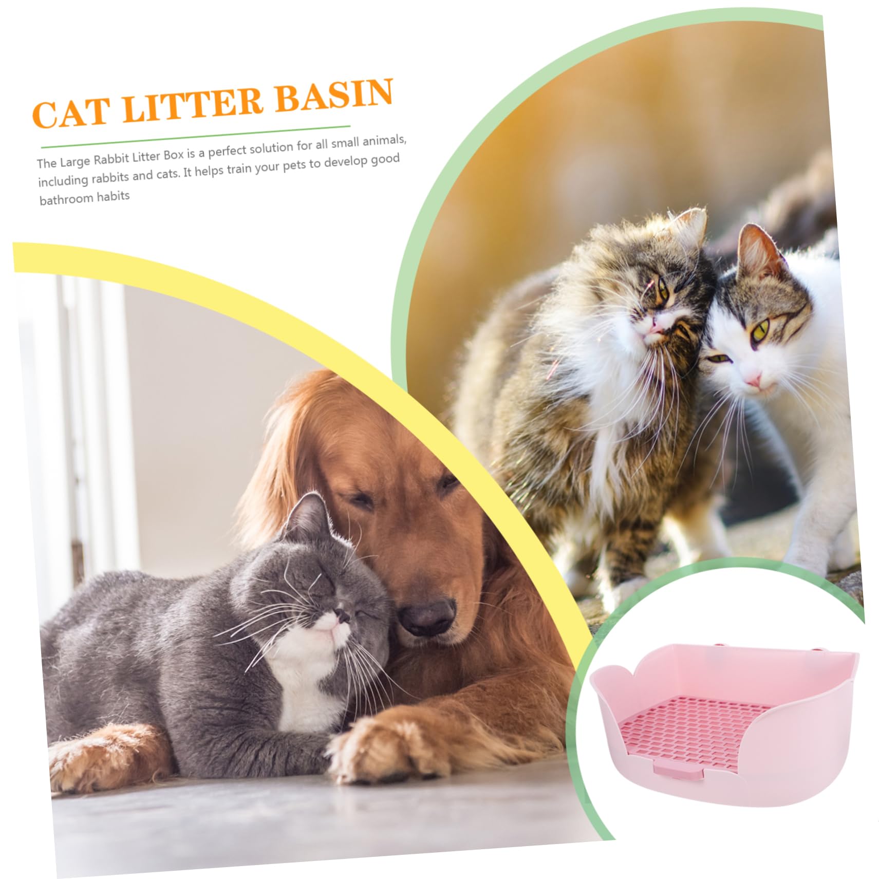 INOOMP Lettiera per Conigli Cavie Addestramento Water Vaschetta per Lettiera per Ratti Toilette per Piccoli Animali Materiale ABS