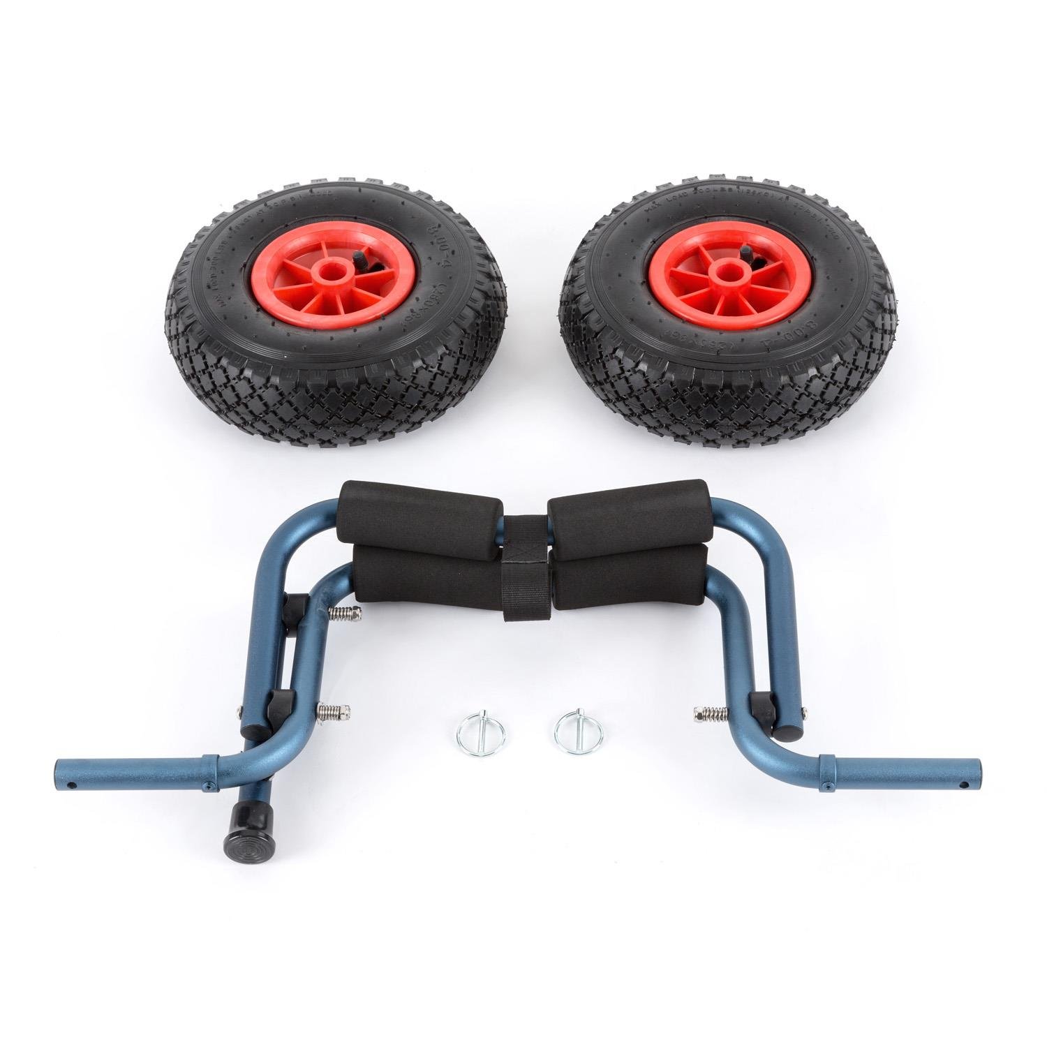 Sea Mule - Kajakwagen, Kanuwagen, Bootswagen, Trolley, Schaumstoffauflagen, abnehmbaren Gummi-Luftreifen, klappbare Stütze, Aluminium eloxiert, faltbar, 60kg max.