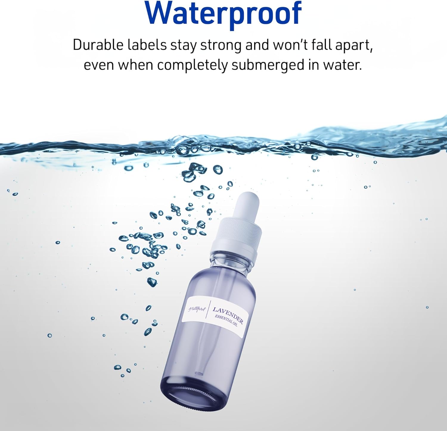Avery Durable Waterproof Address Labels with Sure Feed Technology, 1" x 2-5/8", White, Laser & Pigment-Inkjet Compatible, 1,500 Blank Labels Total, Great for Mailing, Branding, and More (5520)