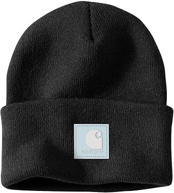 Carhartt Mens Knit Rubber Patch Beanie