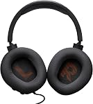JBL Quantum 100M2 Wired Surround-Aural Gaming Headset With Detachable Omnidirectional Microphone With Mute Option And Memory Foam Ear Cushions Covered With Fabric, Compatible With All Platforms (Black) | Memory Foam Ear Cushions And 3.5mm Plug Work With PC, PlayStation
