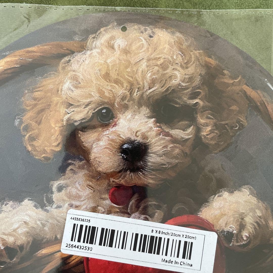 Amazon.co.jp: ブリキ看板（トイプードル 犬雑貨）ウェルカムボード
