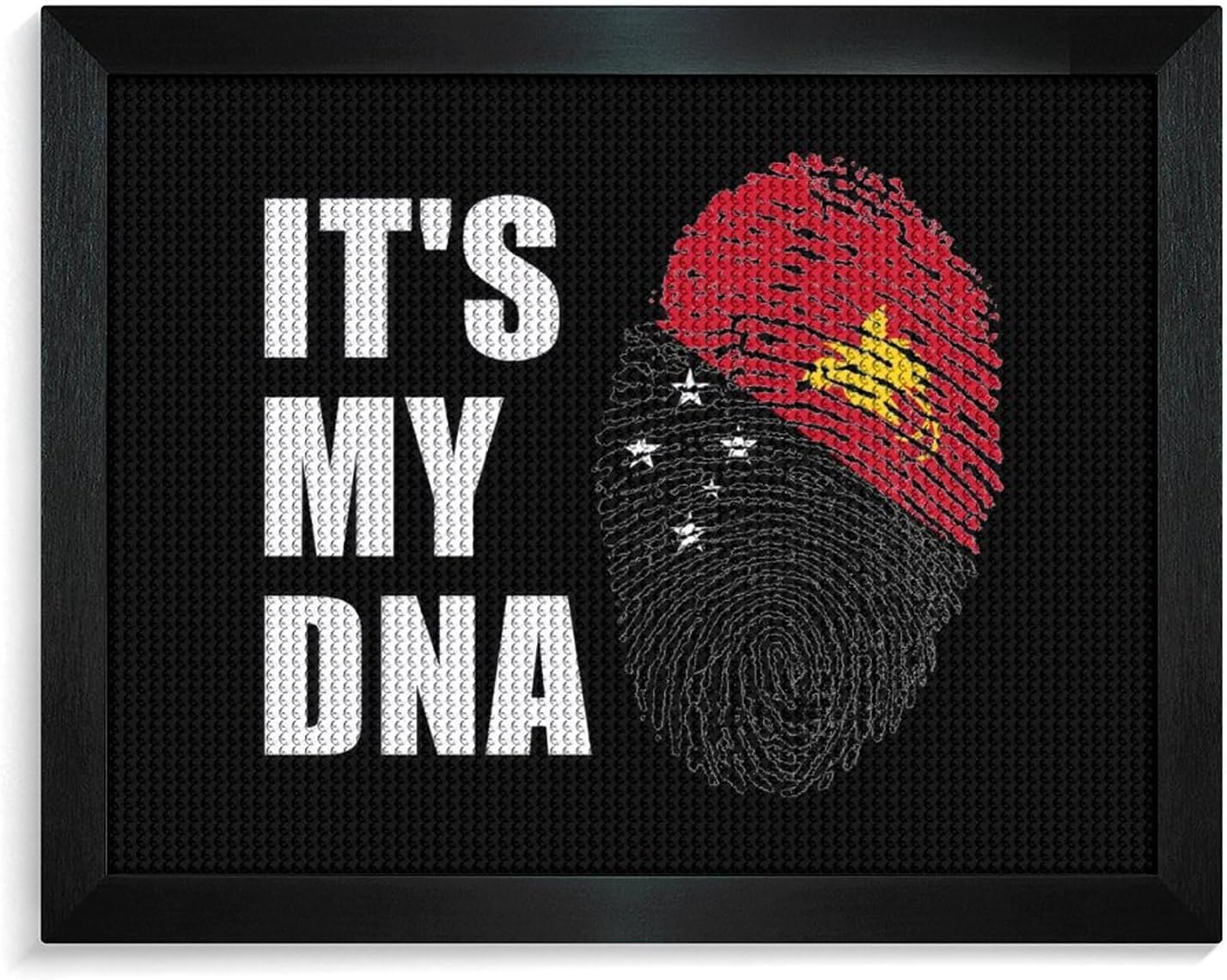 Papua New Guinea It's My DNA Printed Diamond 5D Painting Kit 16x20in DIY Full Drill Craft with Tools for Home Wall Decor Gift Blackwood 50 * 40cm