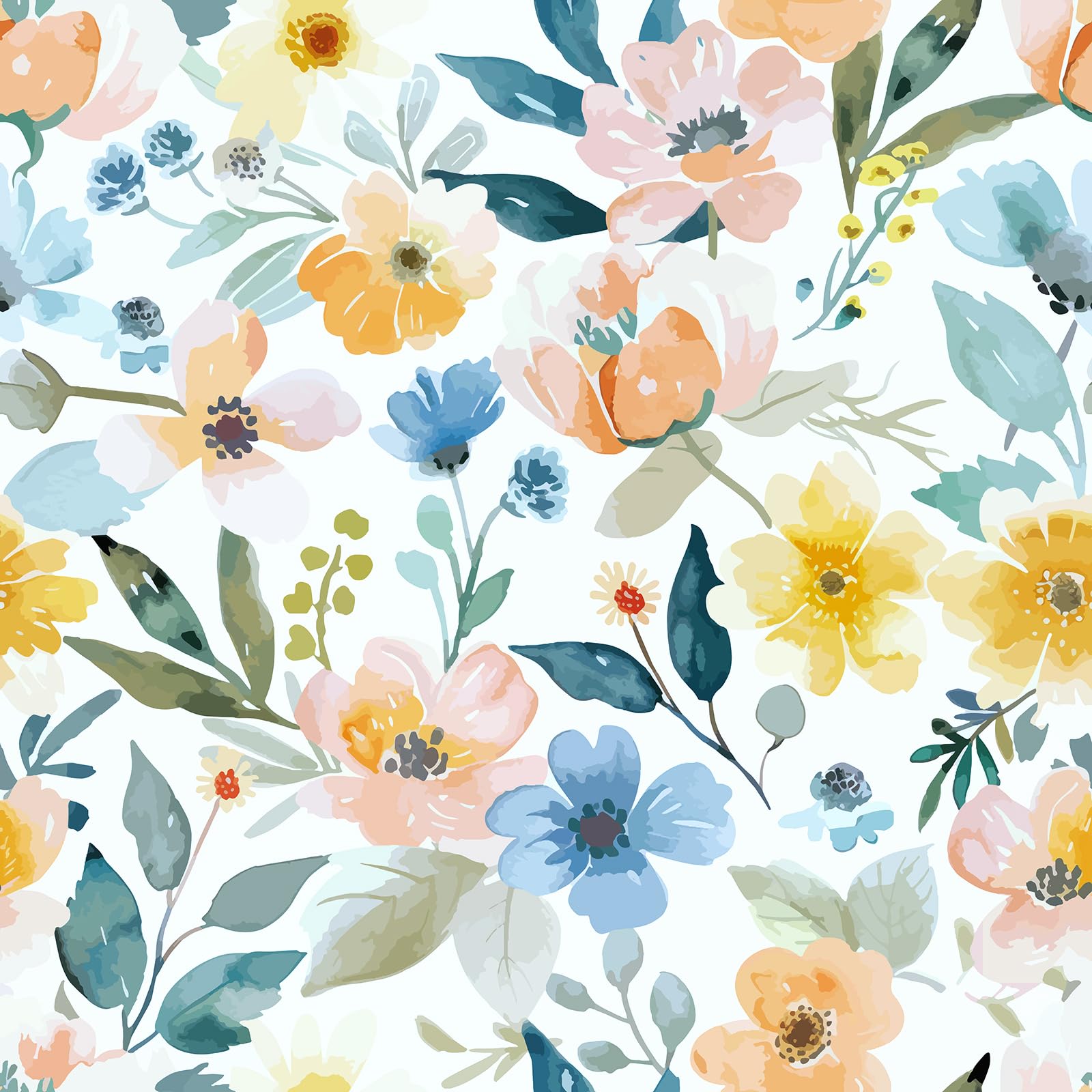 Papel adhesivo impermeable VaryPaper diseño floral acuarela para muebles