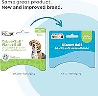 Vista 3 de Outward Hound by Planet Dog Orbee-Tuff Planet Ball Blue/Green Treat-Dispensing Dog Toy, Medium