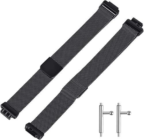 Miniatura 6 de Amzpas Correas compatibles con Fitbit Inspire 2 y Fitbit Inspire HR y Fitbit Inspire y Fitbit Ace 2, correa magnética ajustable de malla de acero