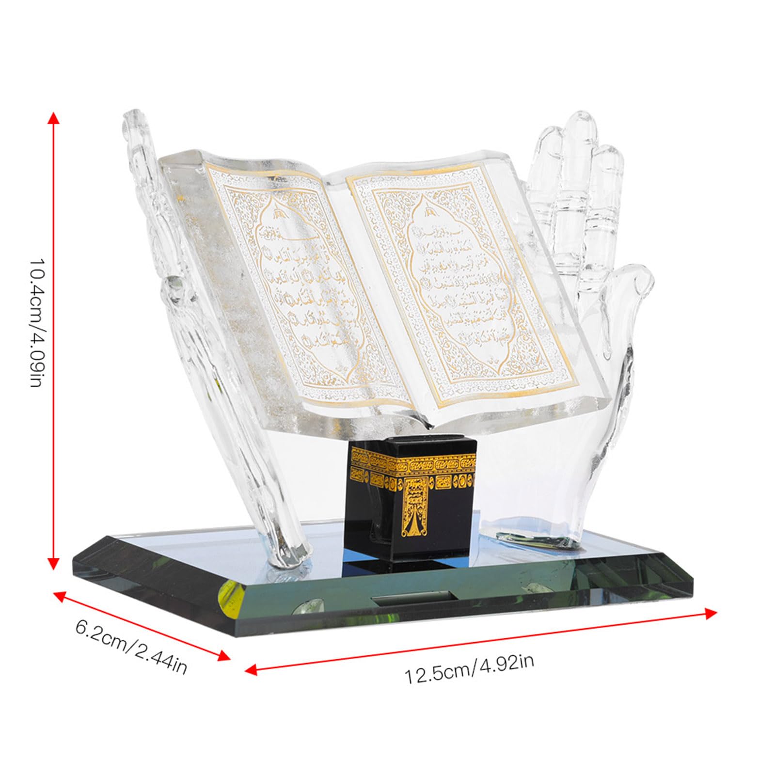 Modello Decorativo in Cristallo di Titanio Musulmano, Modello Artigianale di Placcatura a Colori Durevoli, Figurine da Collezione Musulmane Modello Edificio Islamico Artigianato