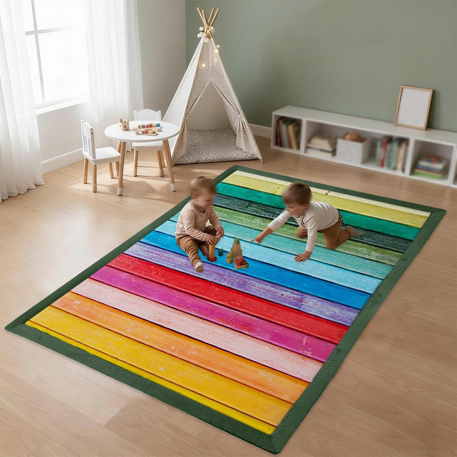 Baby Play Mat for Floor, 3 cm Thick Playmats for Babies, Soft Baby Rug Kids Playpen Mat for Crawling & Playing, Non-Slip Play Crawling mat for Nursery Baby, Soft Activity Floor Mat 70 x 160 cm