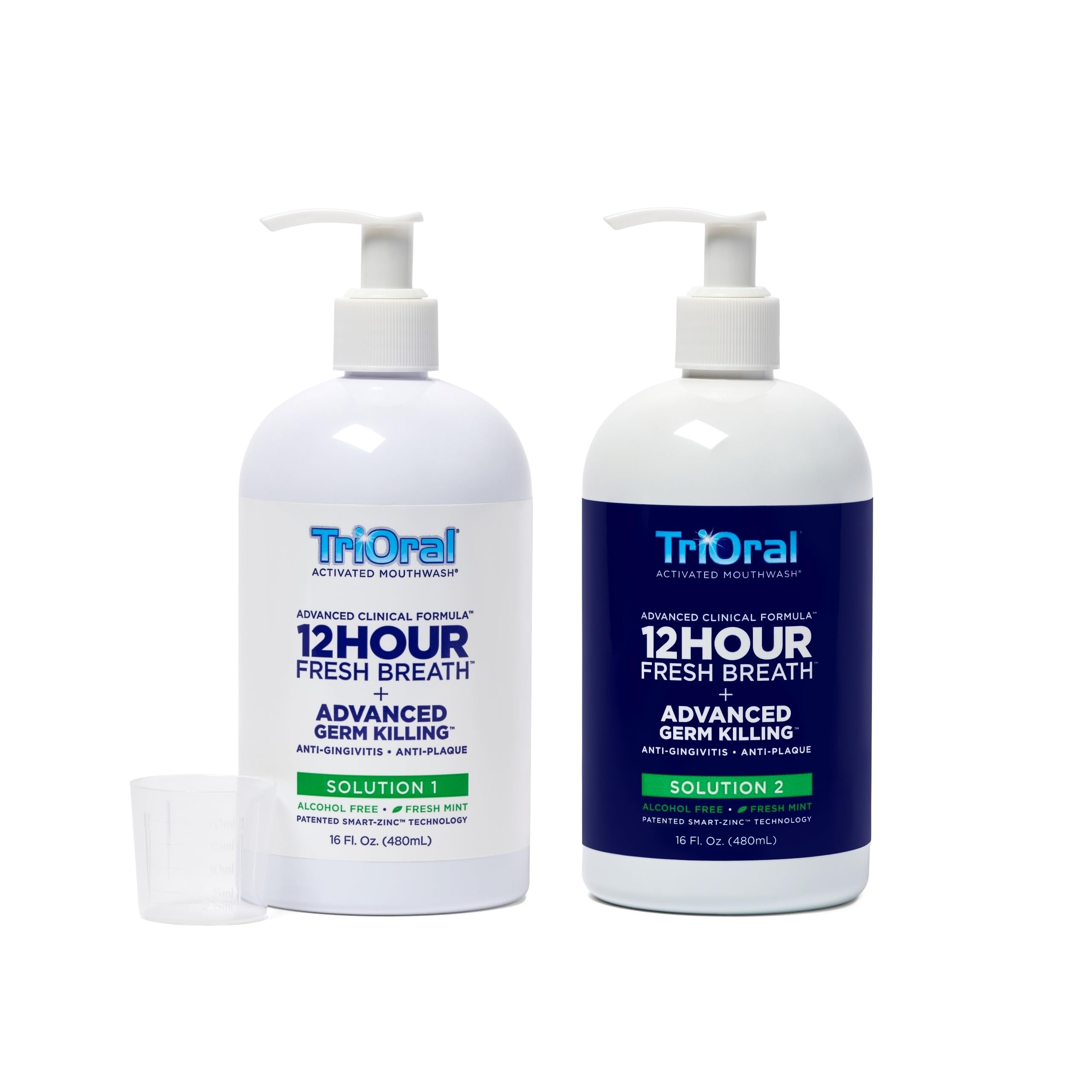 12-hour Fresh Breath Advanced Clinical Formula 2-bottle Rinse System, Mint