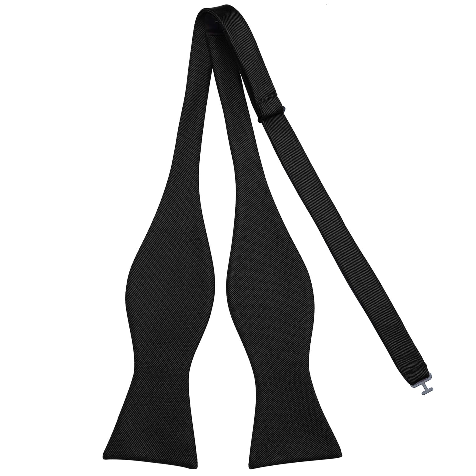 PenSee Mens Solid Bowtie Woven Self Bow Ties Tuxedo Wedding Black Bowties