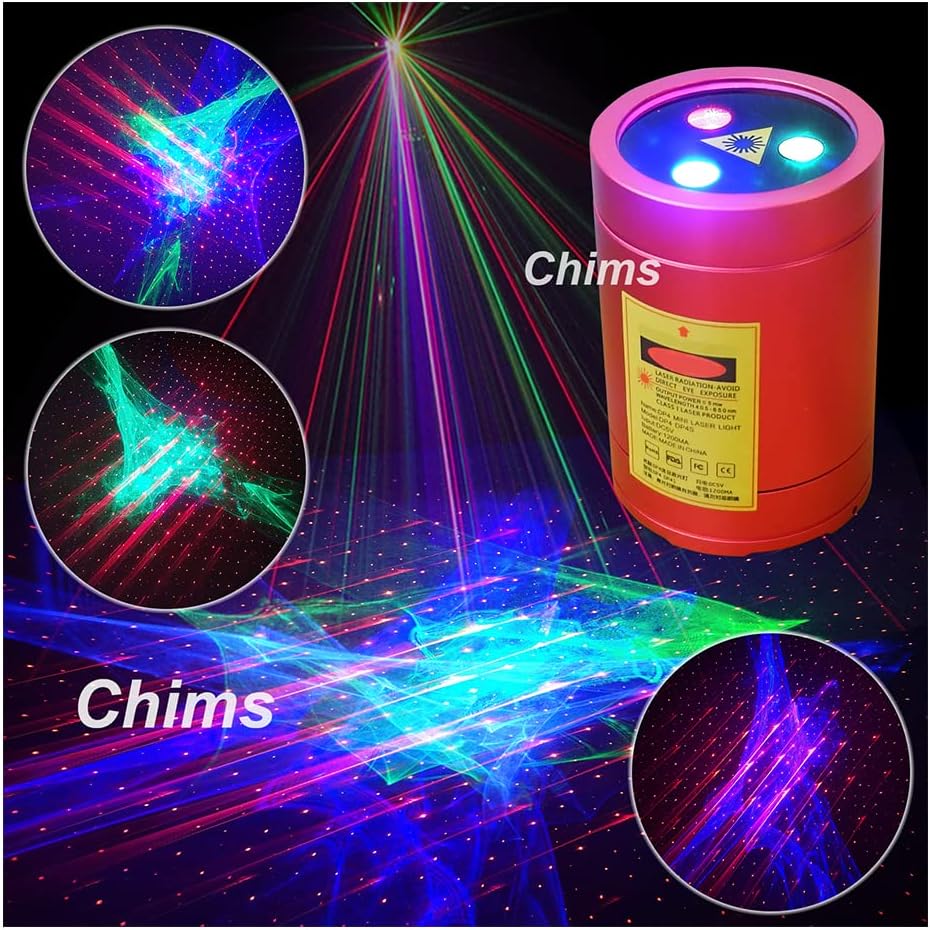 ChimsGalaxy Projector Mini Party Lights Aurora Shooting Star Lighting Nebula Projector Universe Music Activated Lights for Christmas Thanksgiving Xmas DJ Party Birthday Gift Outdoor Travel Camping