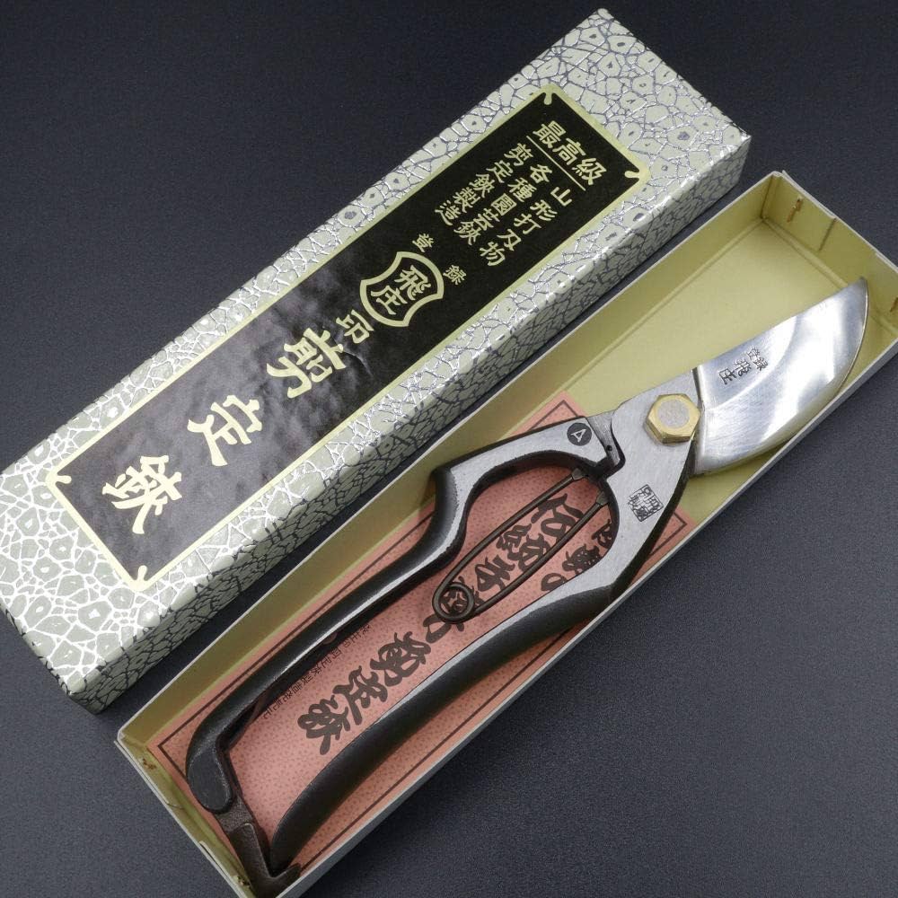 飛庄 左利き用 剪定鋏 A型200㎜ LS-01 鍛造 飛塚製作所 ハサミ 左用 飛塚製鋏所 飛庄 剪定鋏 A型 200mm 左きき用 金止め * : 岩内