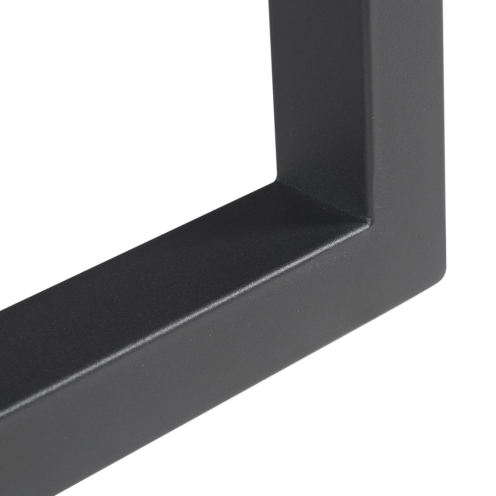[en.casa] Conjunto de 2 Patas Lunderskov para Banco Mesa de Centro DIY Patas para Muebles Rectangulares Armazón de Mesas Auxiliares con Tornillos de Fijación Ajustables Acero 35x50cm - Negro