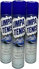 kit 3 Limpa Tênis Premium Espuma Magica para Calcados Petroplus Nylon Borracha Tecido Couro Sintetico