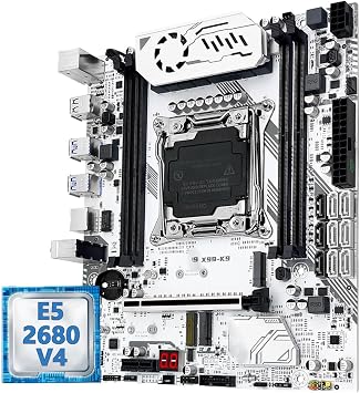 Motherboard Fit for Machinist Upgrade X99 Motherboard Kit Optional LGA 2011-3 Xeon E5 2680 V4 CPU and 16GB DDR4 RAM NVME M.2 TPM .0 InterfaceMotherboard+CPU