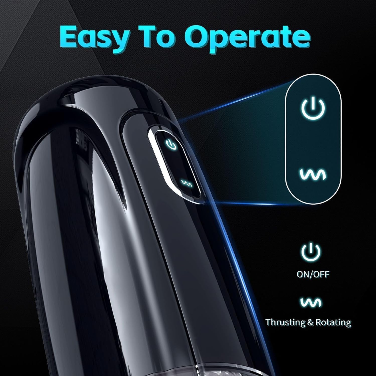Masturbtore Professionale per Uomini Mano Libera Elettrici Sex Toys, Masturbatore Uomo con 10 Modalità di Funzione Telescopica e Rotante, Sex Toys per Sexytoysys Uomini