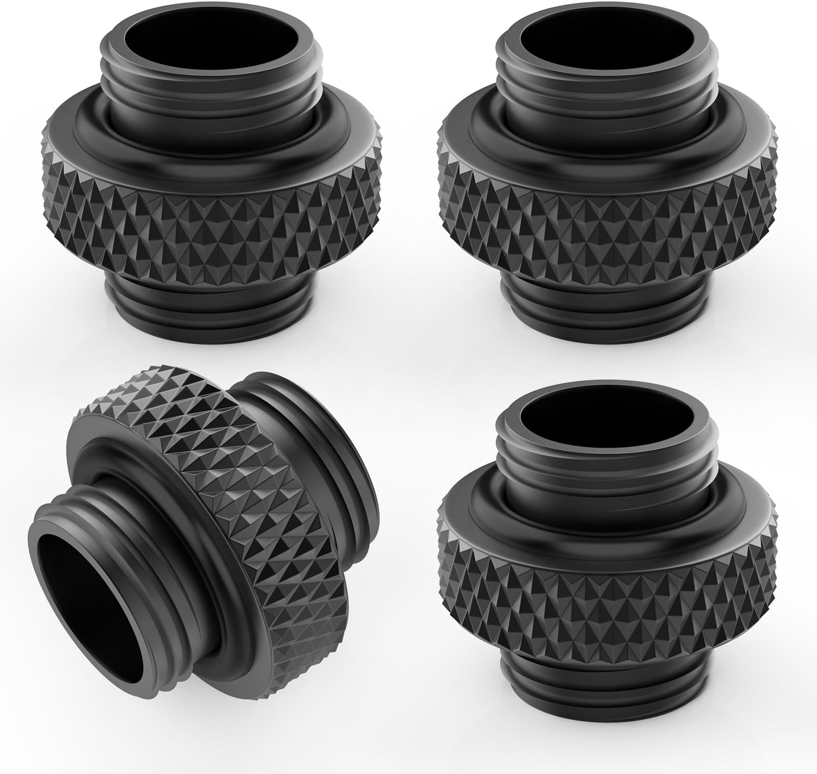 4-Pack G1/4" 5mm Male to Male Connector with Sealed O-Ring for PC Water Cooling Systems Extender Fitting