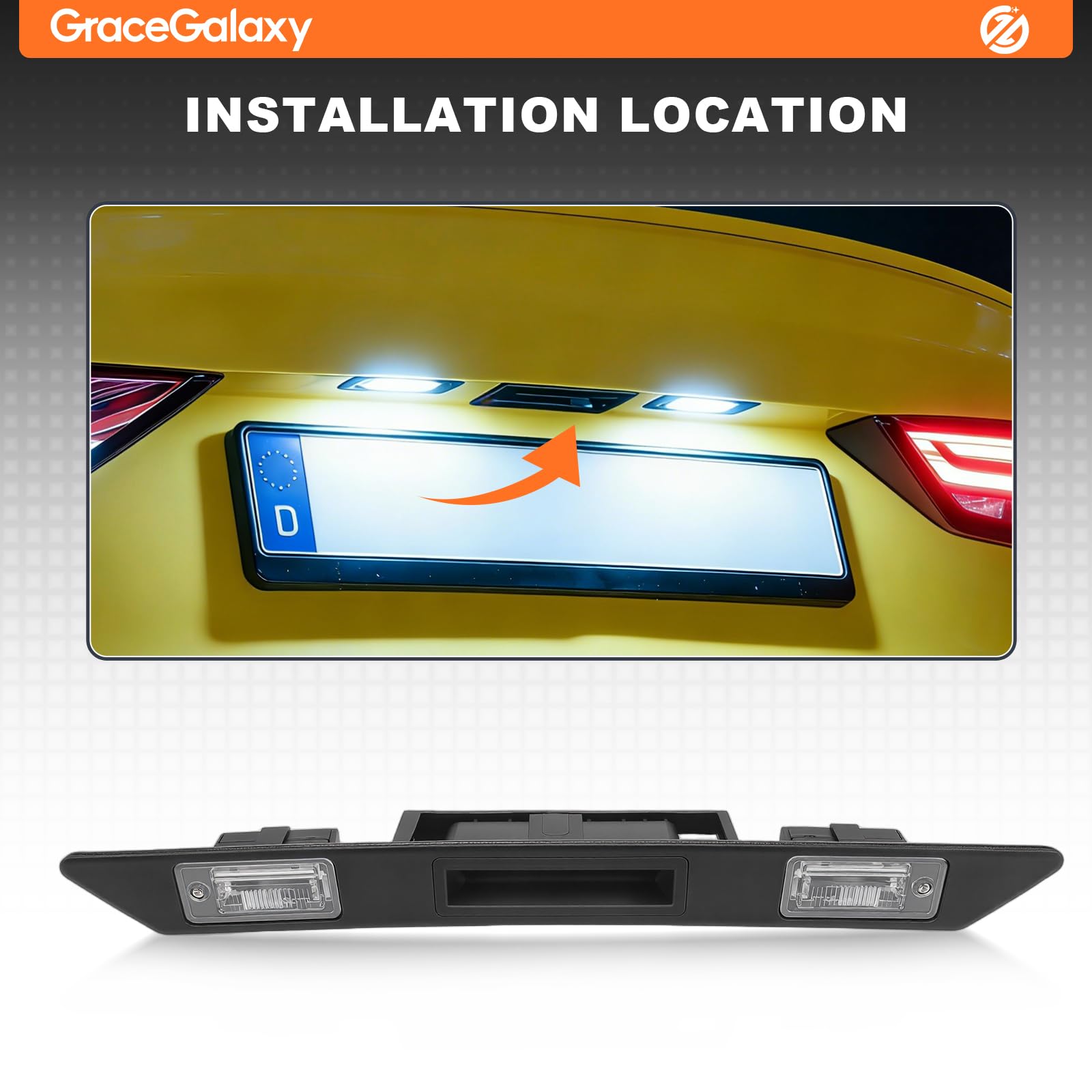 GRACEGALAXY Tirador de maletero para matrícula 8P4827574 para A3 Sportback, RS 3 RS 4 RS 6 Sportback, Q7, A4 B6 B7, A6 C6 8P48275743FZ, 8P4 827 574