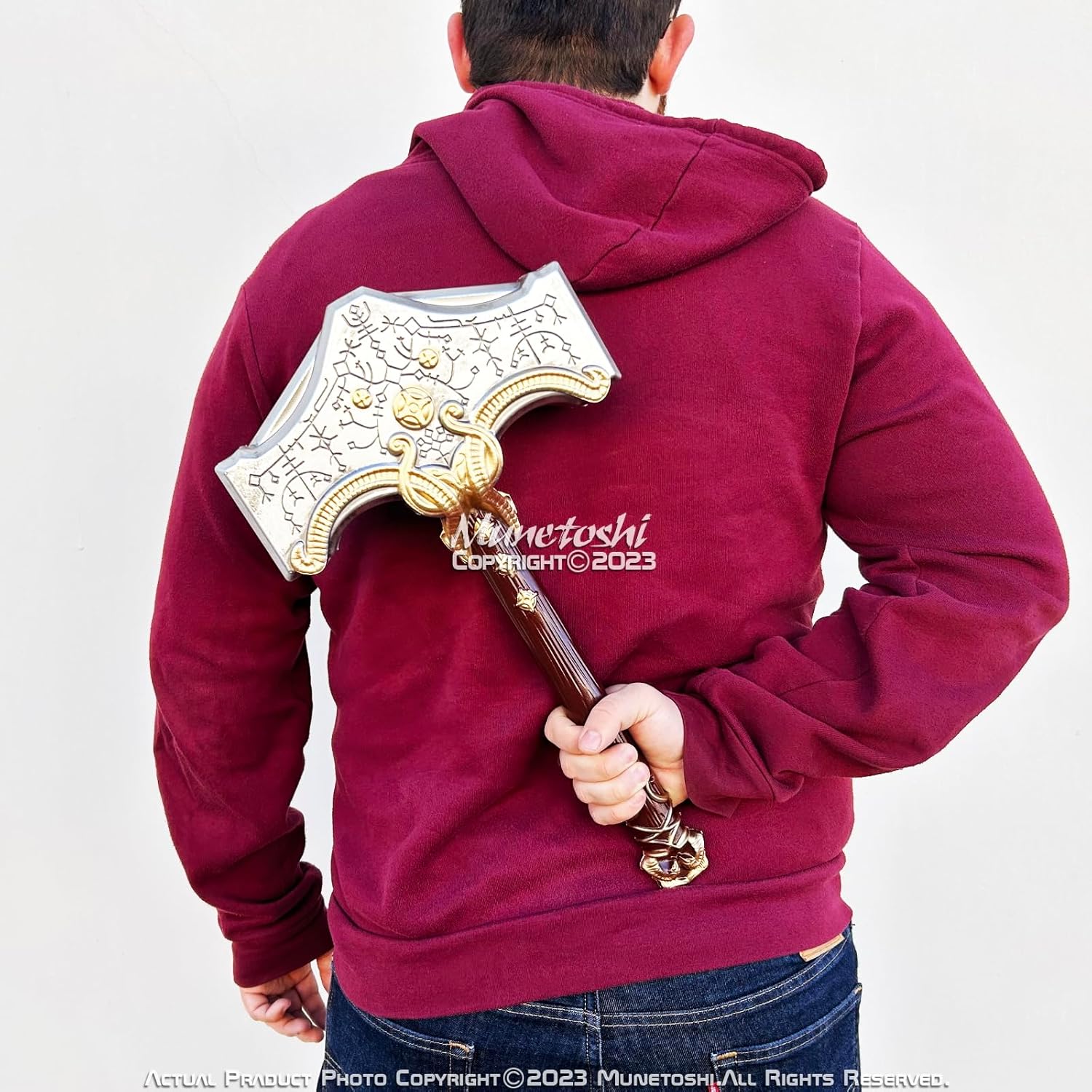 Munetoshi 19” Foam GoW Mjolnir Thor Hammer Aesir Norse God Video Game Fantasy Cosplay Prop
