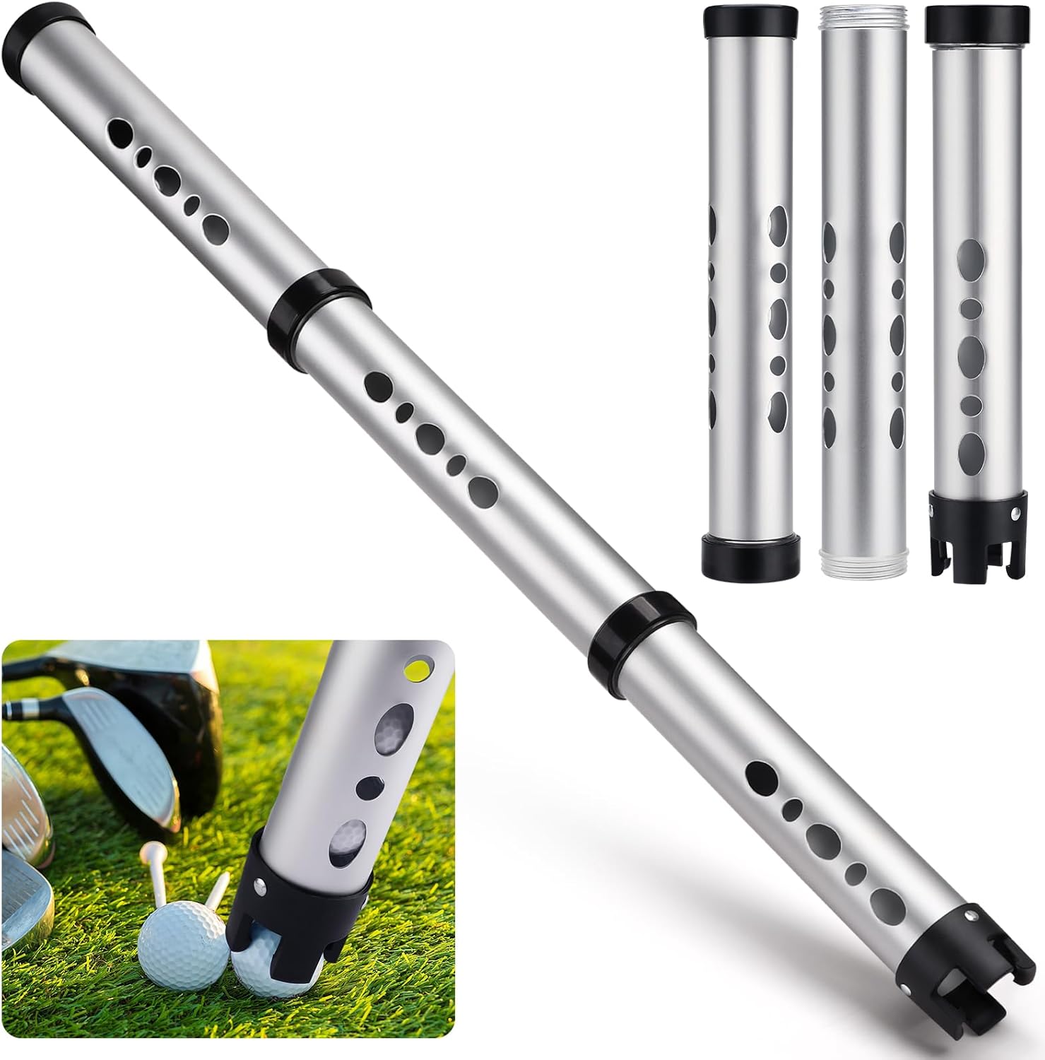TOBWOLF Portable 40 Inch Golf Ball Retriever Tube