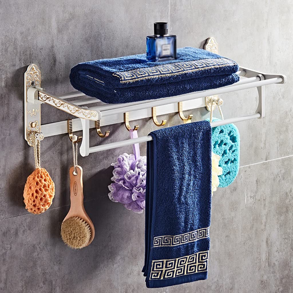 Porte-serviettes mural en aluminium pour accessoires de salle de bain