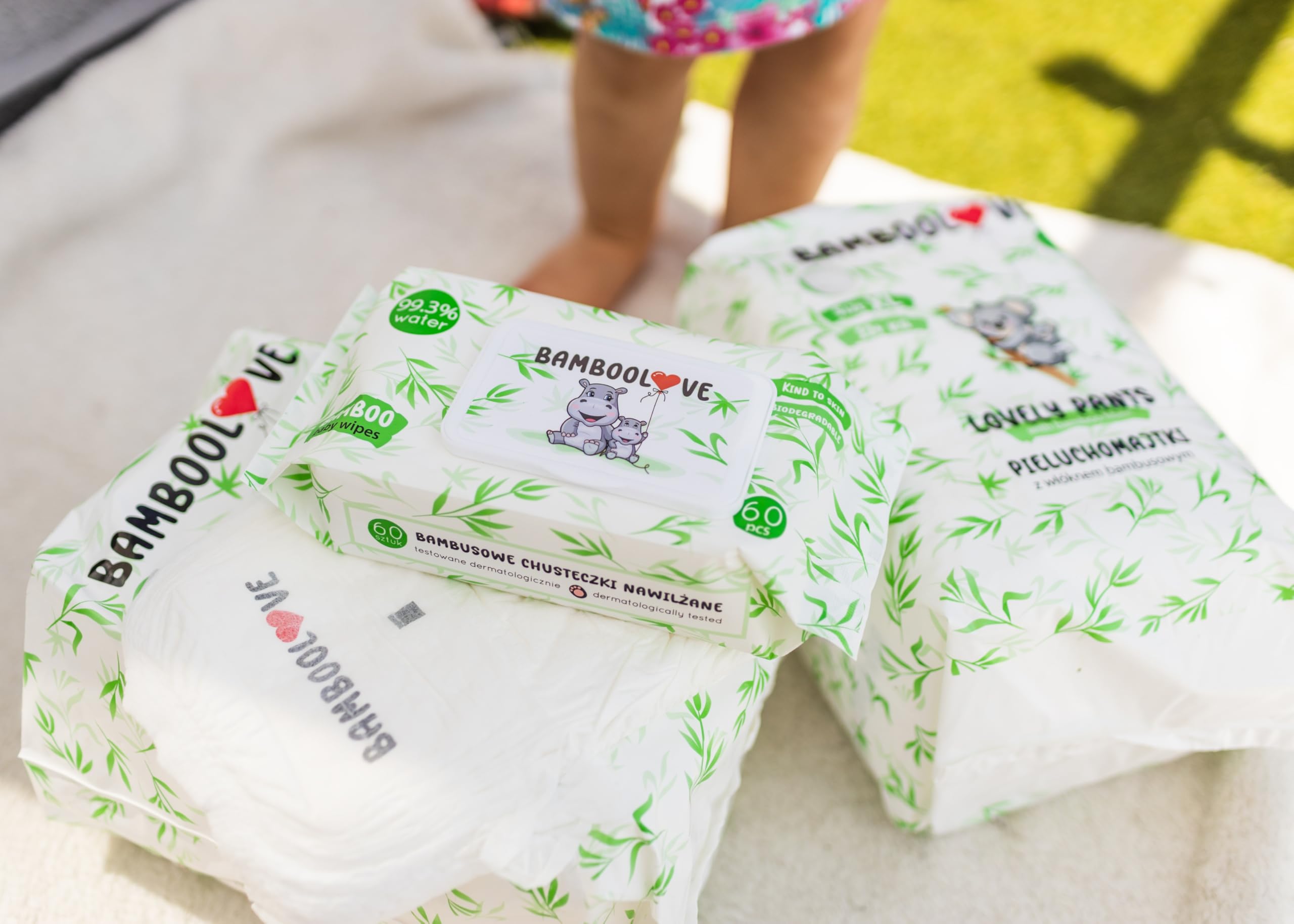 10x 17pcs L - Pañales desechables de bambú - Pañales hipoalergénicos y ecológicos - Braguitas para bebés sin perfume - Suaves y cómodas - Sin productos químicos - Biodegradables