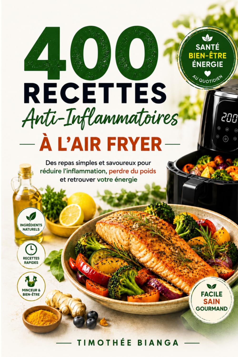 400 Recettes Anti-Inflammatoires à l’Air Fryer: Des repas simples et savoureux pour réduire l’inflammation, perdre du poids et retrouver votre énergie