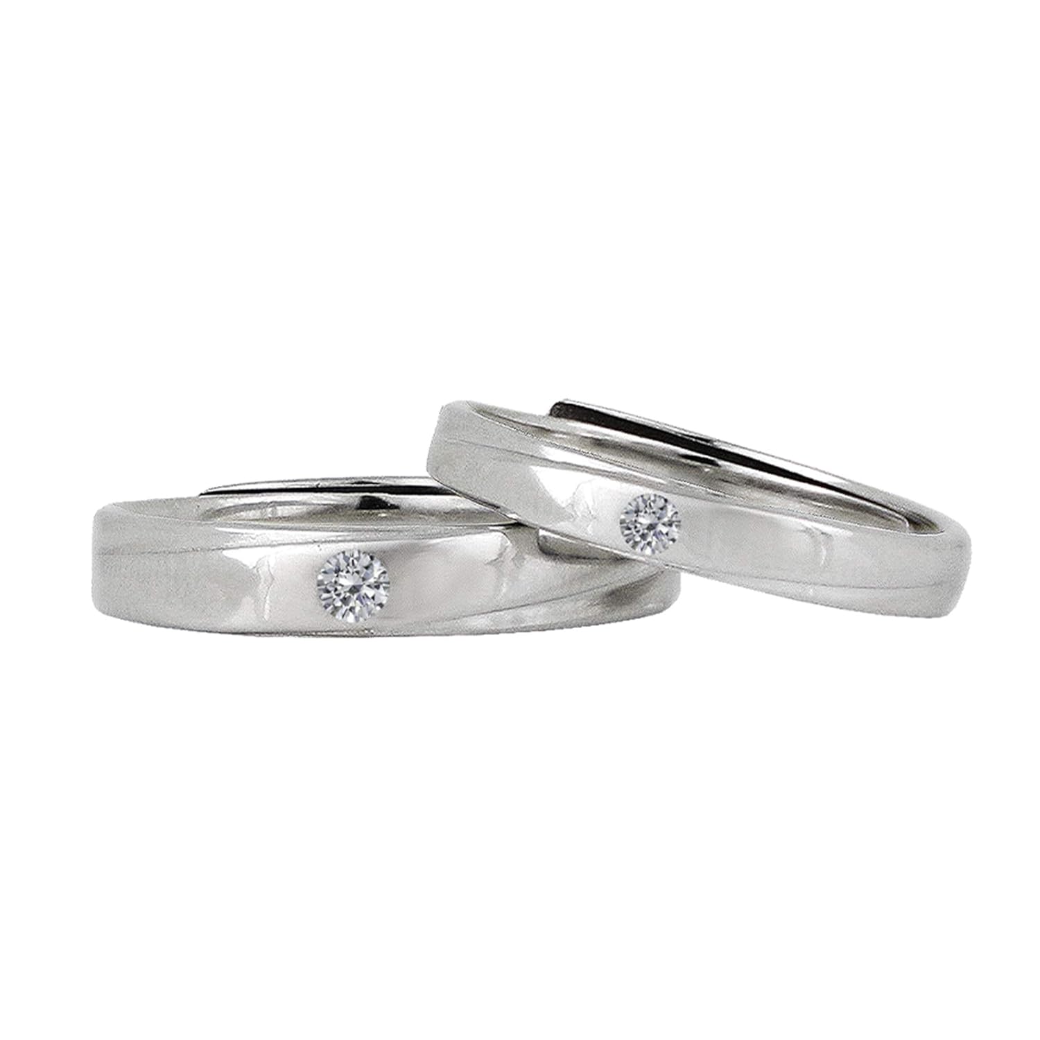 GIVA 925 Silver Forever Couple Bands, Adjustable Promise Rings for