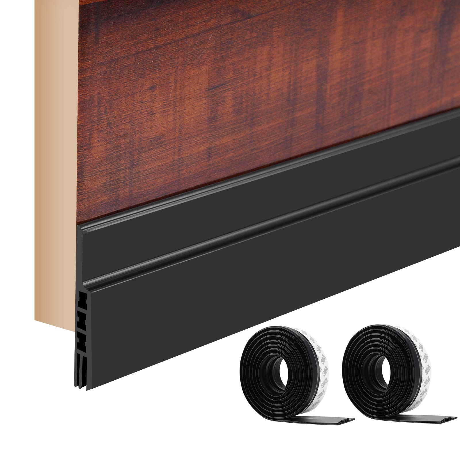 OPKALL Door Draft Stopper 2 Pack 39" L Adjustable Door Sweep Weather