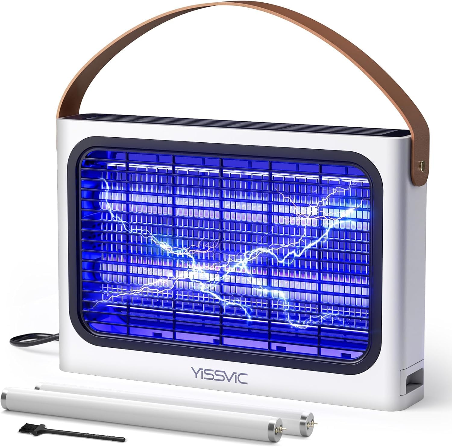 YISSVIC 20W Fly Zapper, Indoor Bug Zapper Electric Mosquito Killer with UV Light, Powerful Insect Trap for Home Kitchen Bedroom, Plug-in Use, Classic White with Extra Bulbs