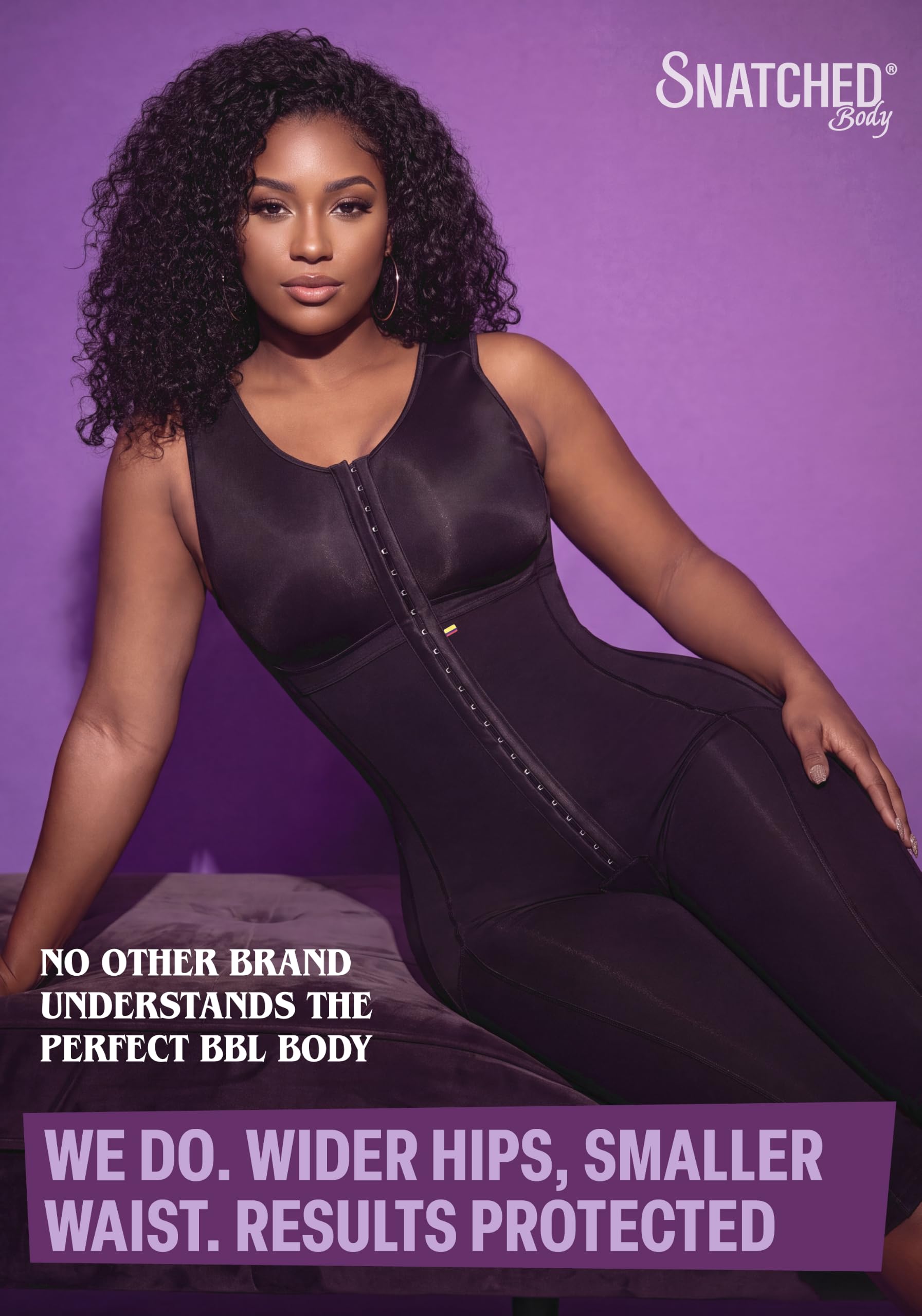 Snatched Body - Faja colombiana de etapa 1 para mujer con brasier moldeador BBL post cirugía de compresión para levantamiento de glúteos