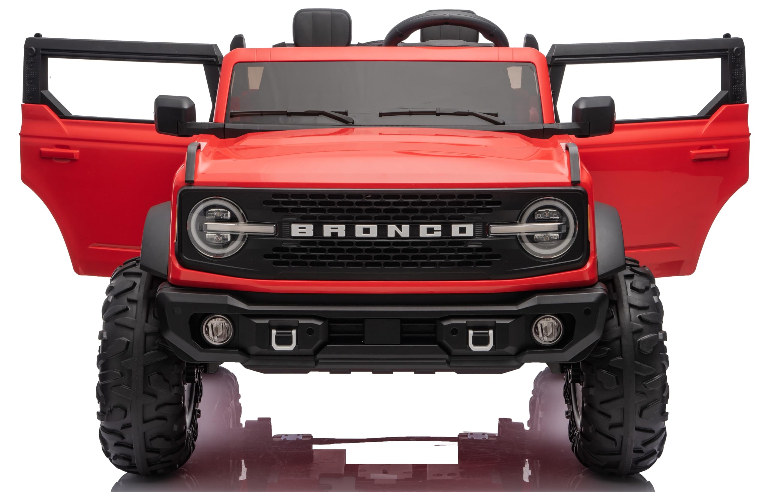 Set 4 Ruote in Gomma EVA XL con Copriruota per Auto Elettrica per Bambini Nuova Ford Bronco 24V – Ruote Antiscivolo Silenziose, Maggiore Aderenza e Comfort di Guida