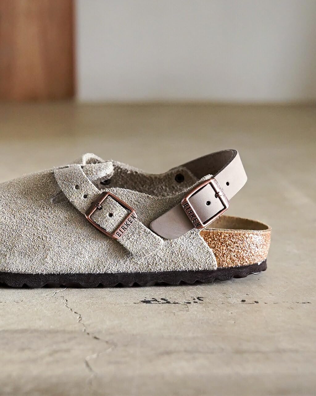 Birkenstock Sabot Tokio in camoscio Taupe Donna 1028323 Taupe 38