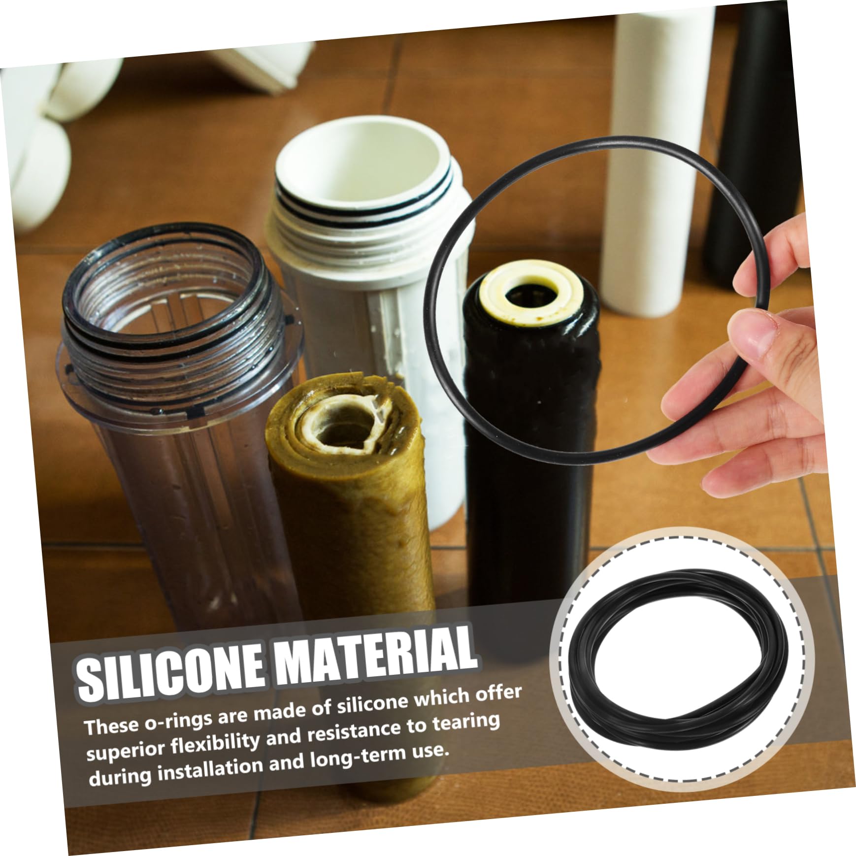 Ciieeo 5 Set Guarnizioni Per Filtri Set Da Sealing Per Depuratori Compatibili Con Membrane Ro Design Professionale E Pratico Per Potabile 10 Pezzi*5