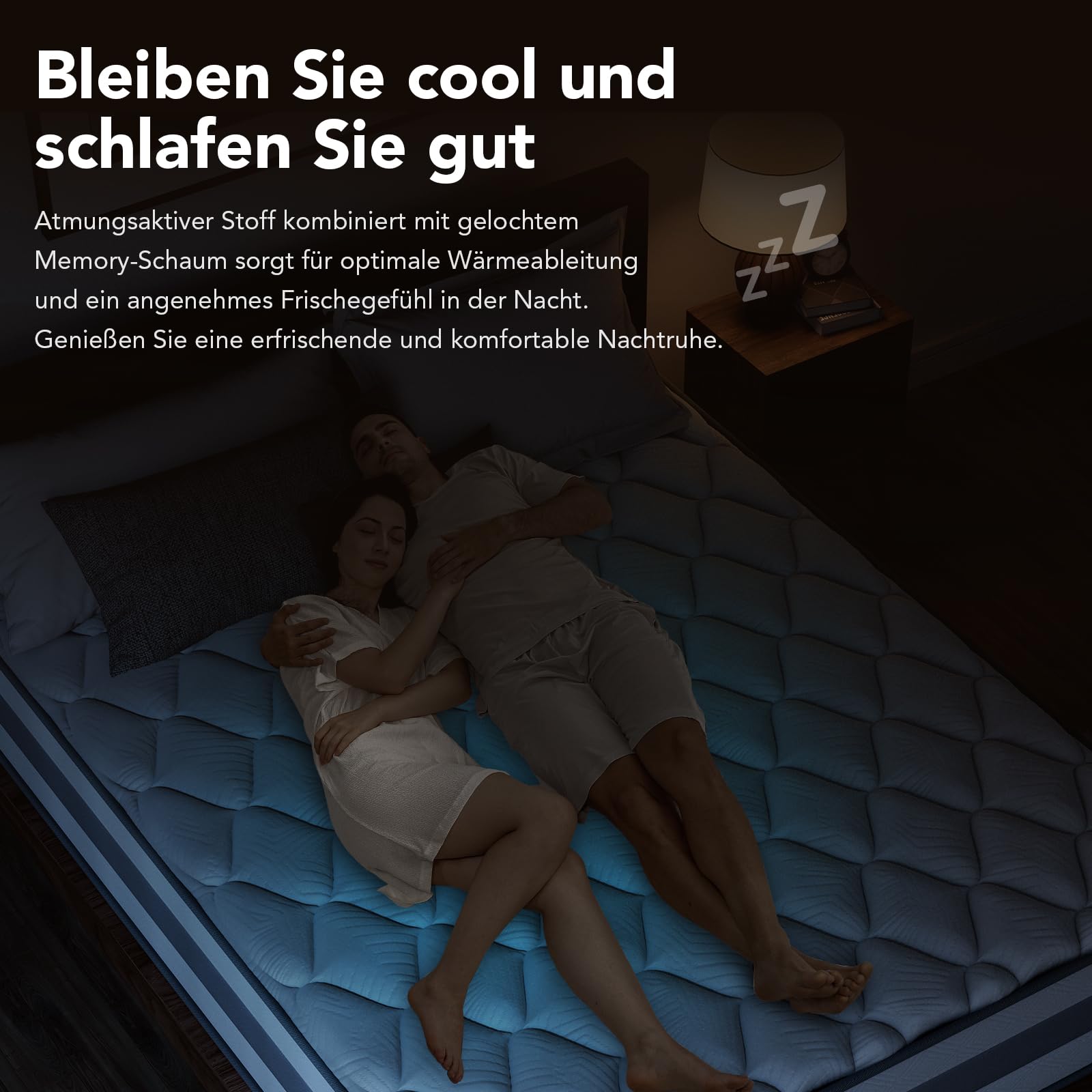 Matratze 180x200 cm 25cm Höhe 7-Zonen Taschenfederkernmatratze Orthopädische Federkernmatratze mit Memory-Schaum Schicht, Härtegrad H3 H4, Öko-Tex & CertiPUR-US Zertifiziert