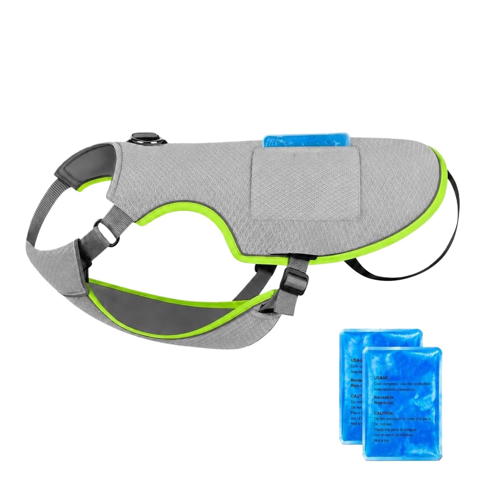 Kühlweste für Hunde, für den Sommer, Wärmeentlastung, verstellbar, kühlende Kleidung, für heißes Wetter, Outdoor, Hinterhof, Wandern, Camping, Training,