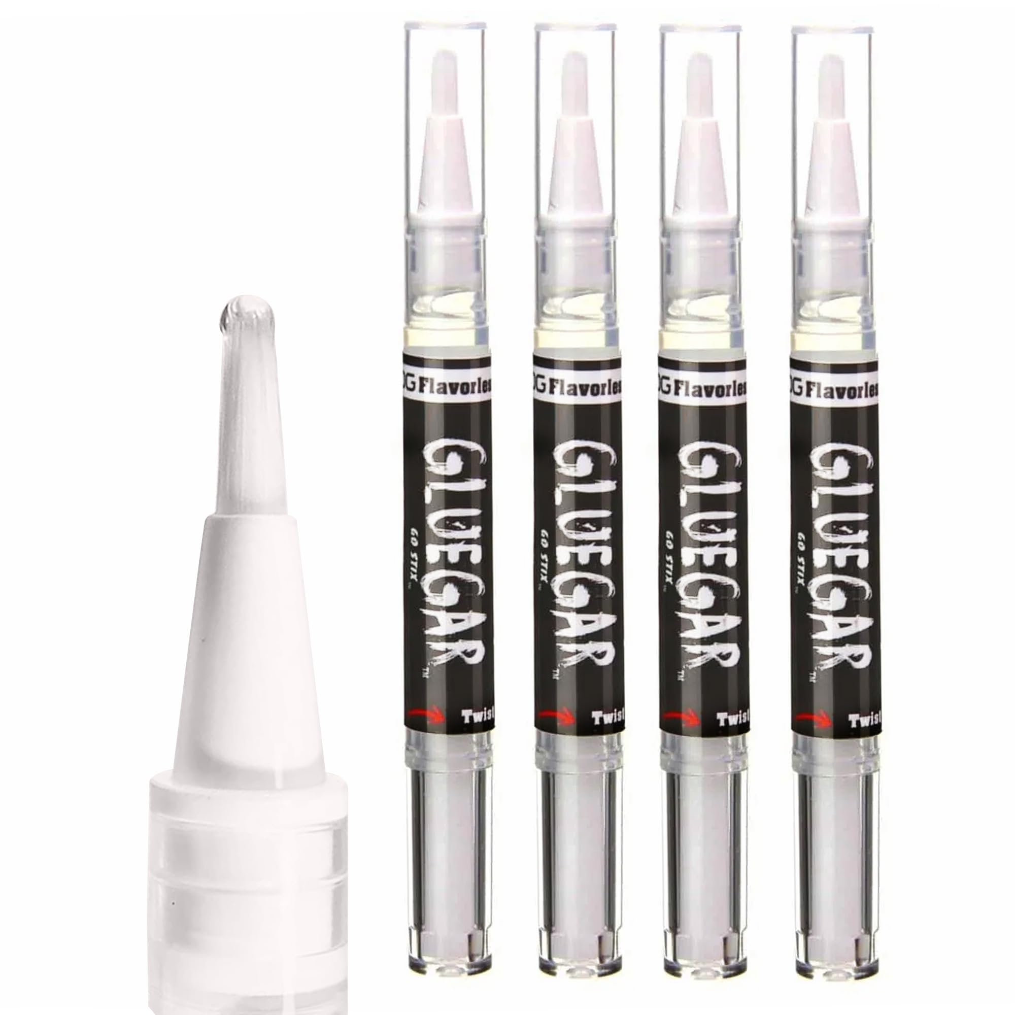 GlueGar- Rolling Glue 3Ml Brush Pen (4 Pack 3Ml Go Stix OG Flavorless)