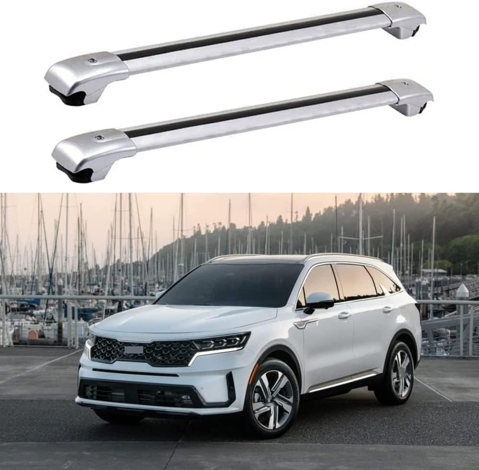 Samochodowy bagażnik dachowy do Kia Sorento 2022/2023, bagażnik dachowy, bagażnik poprzeczny, kemping, transport, belka dachowa, akcesoria
