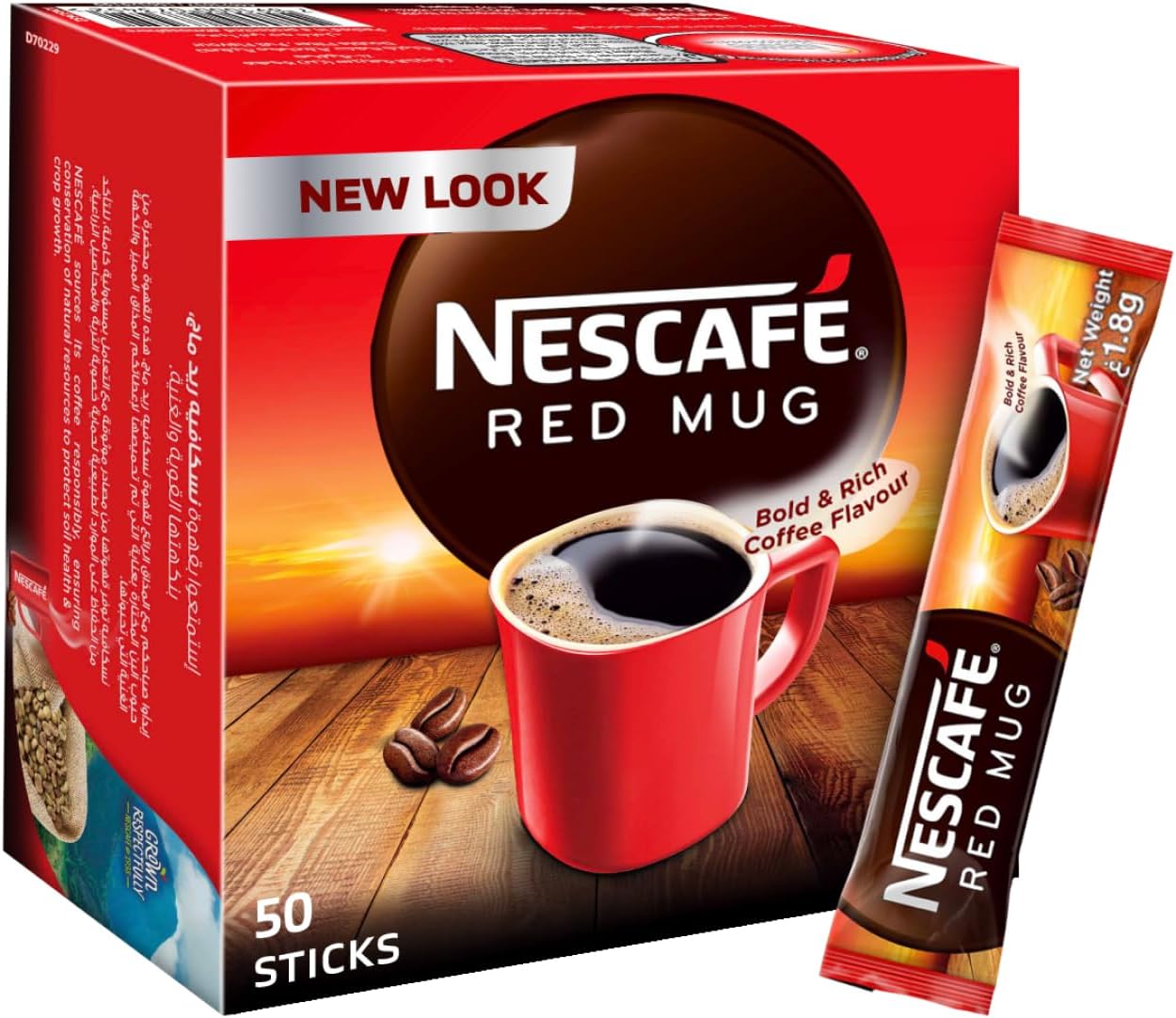 Nescafe Red Mug Stick 1.8 gm, 50 Count (Pack Of 1)