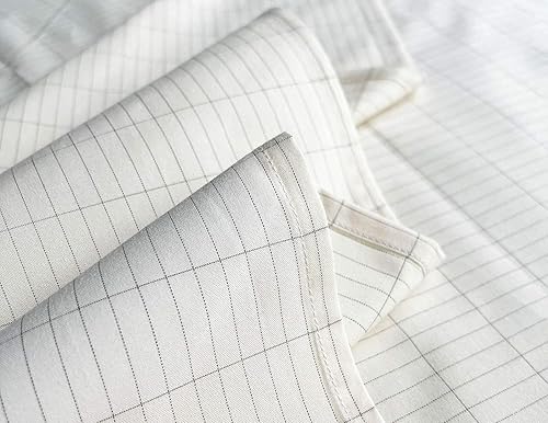 Miniatura 6 de Hojas de tierra con cordón de puesta a tierra, materiales de algodón orgánico y fibra de plata, bienestar natural (35 x 90 pulgadas, blanco)