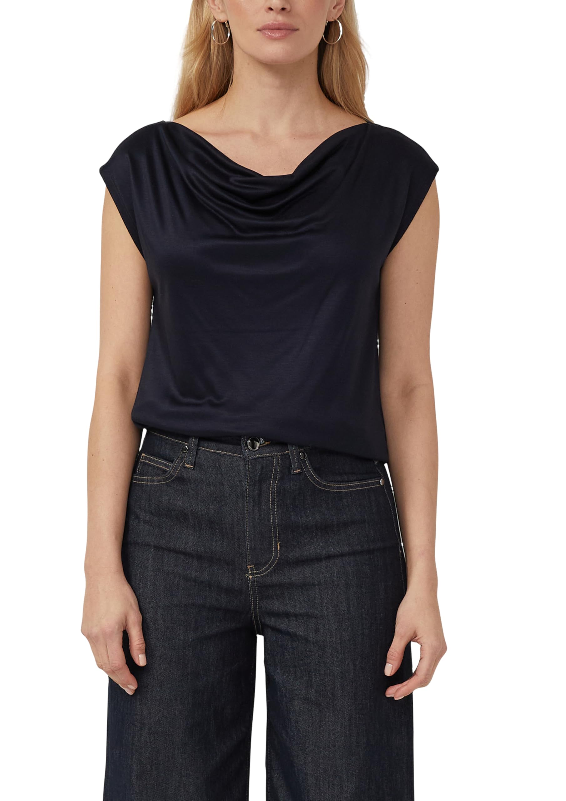 s.Oliver BLACK LABEL Women's 2177023 Waterfall Collar T-Shirt, 5959, 20