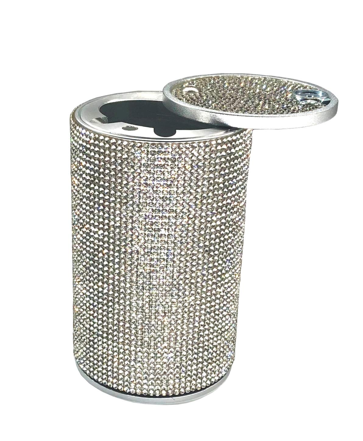 Ceniceros de acero inoxidable para coche, ignífugos, con extinción automática, irrompibles, para coche, hogar, oficina, uso exterior, tamaño grande, 280 g, 10 oz, color blanco