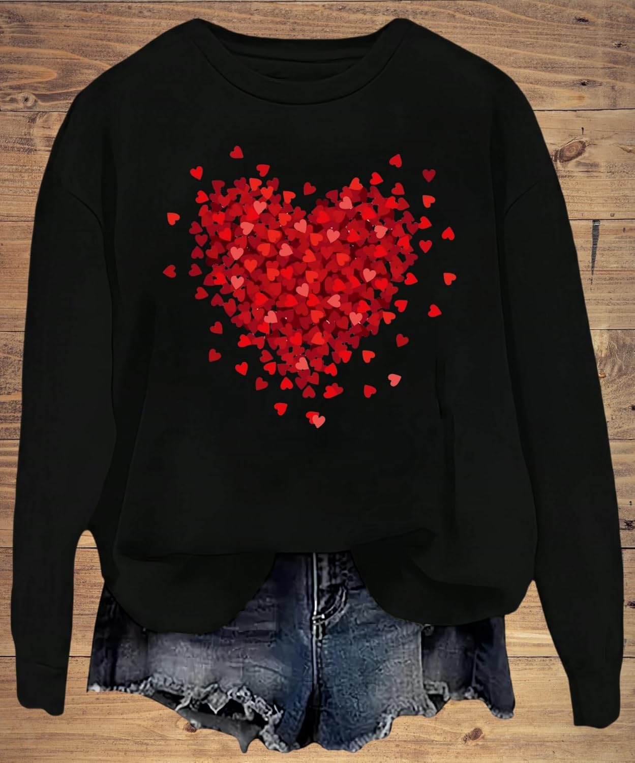 Valentines Sweatshirt Women Funny Love Heart Graphic Valentine Shirt Casual Long Sleeve Pullover Tops - Image 7