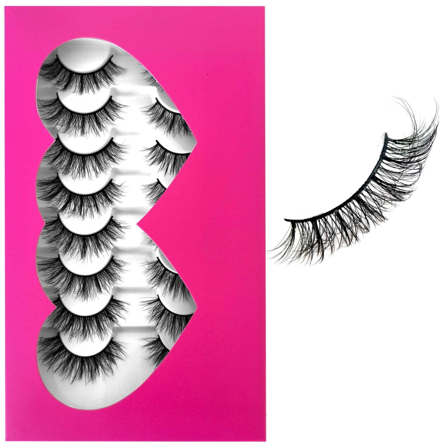 beautykaisen 3D Fluffy Strip Lashes - Ultra Soft & Natural Looking False Eyelashes for Instant Volume | Easy to Apply, Reusable