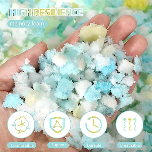 Miniatura 2 de Frienda Paquete de 4 bolsas de puf de 20 libras a granel, relleno de espuma viscoelástica triturada, relleno de animales de peluche para almohada,