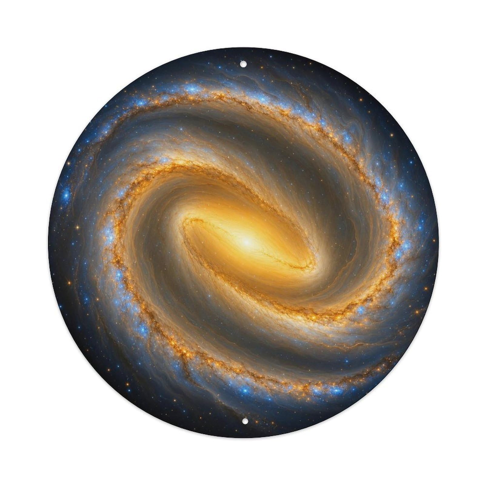 Deep Space Barred Spiral Galaxy Astronomy Cosmos Metal Tin Sign