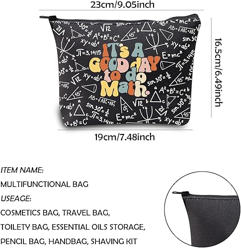 Miniatura 2 de WCGXKO Regalo para profesores de matemáticas, regalo para amantes de las matemáticas, bolsa de maquillaje con cremallera, bolsa de maquillaje, PARA