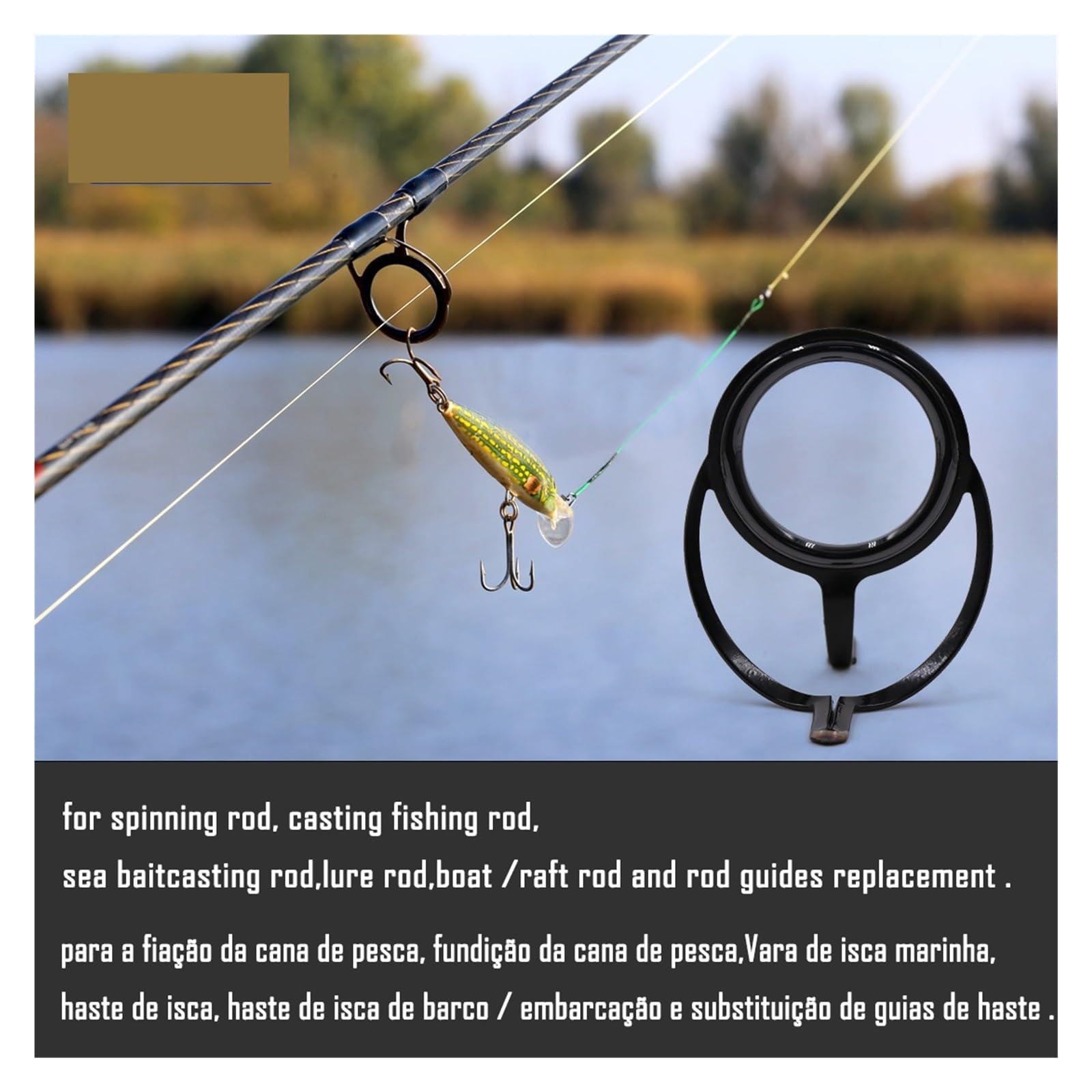 Guides de canne à pêche - Kit de réparation de guide de canne à pêche - Anneaux en acier inoxydable - 10 à 20 pièces - Pour eau douce et salée