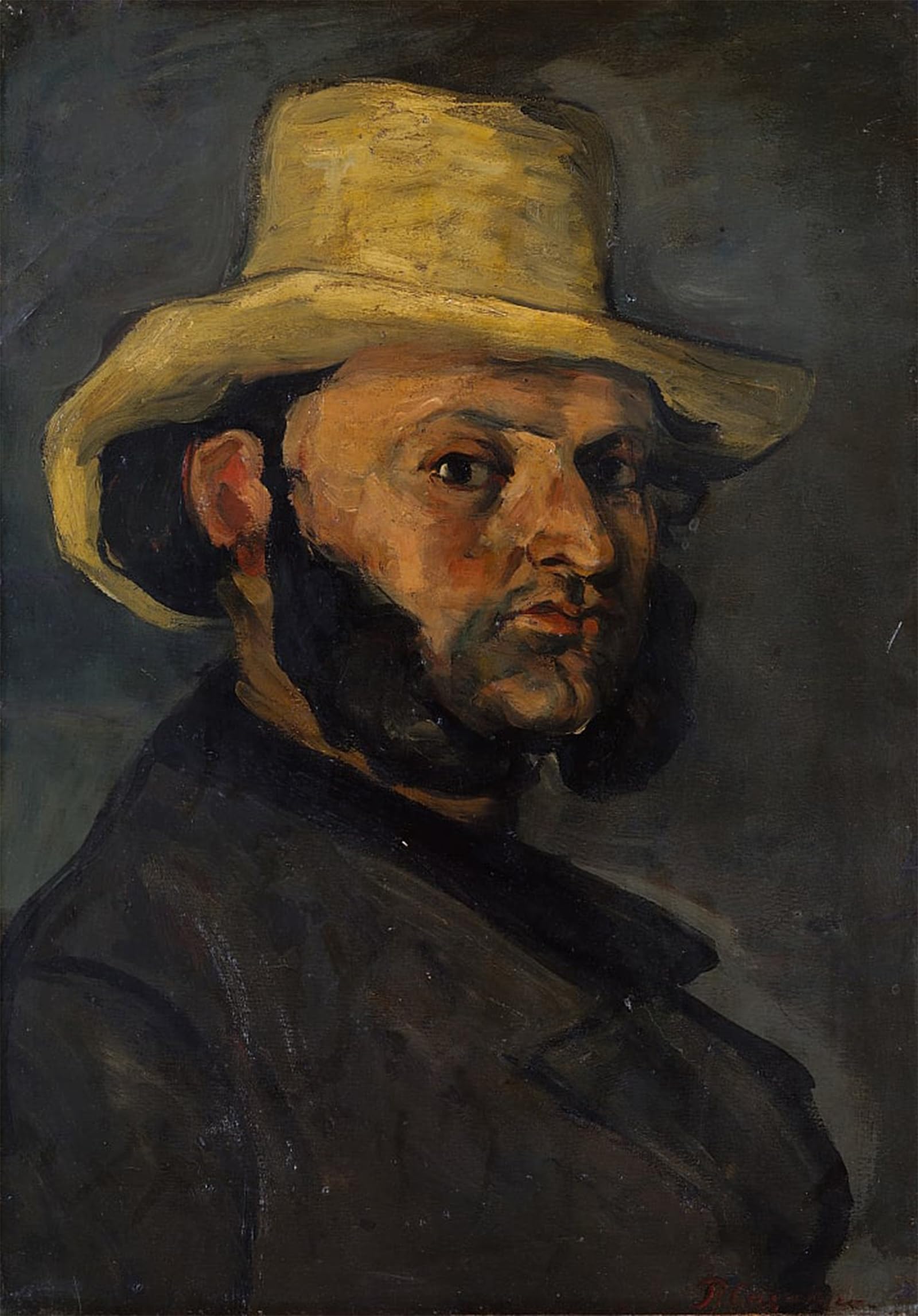 Posteriik No Frame Famous Modern Artwork Art Mural Gustave Boyer By Paul Cézanne Oil Paintings Pictures For Home Decor 60X90cm