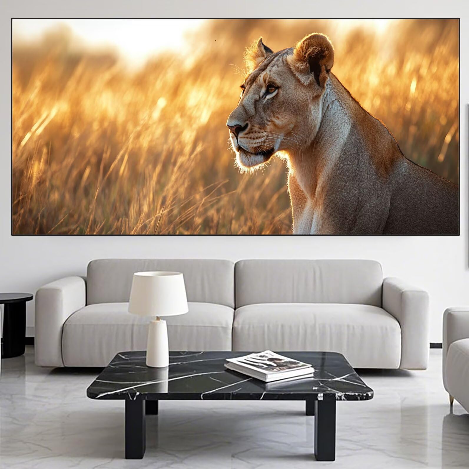 Lion Diamond Art Grassland Diamond Painting Arts and Crafts dla dorosłych, zestawy do malowania diamentami 5D, dorosłych, Crysta, haft krzyżykowy, zestaw do haftowania DIY dla początkujących